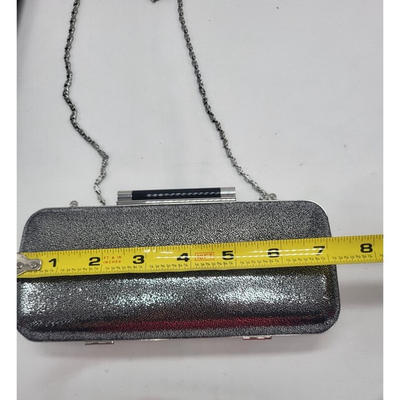 *New* Kate Landry Silver Clutch Crossbody - Picture 4 of 7